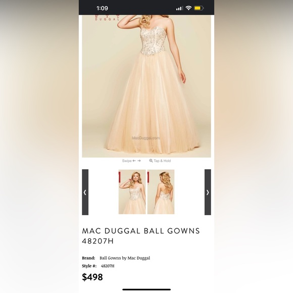 Mac Duggal Golden Gown - Picture 3 of 11